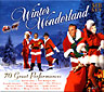 Omslag: Christmas Wonderland med flera tomtar mnot blå bakgrund